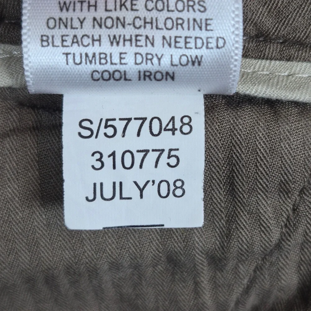 Banana Republic Dress Pants Mens 35x34 Brown Herringbone Wide Leg Trousers
